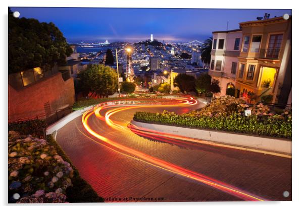 Lombard Street, San Francisco Acrylic by Martin Williams