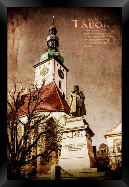 Main square in town Tabor. Czechia Framed Print by Sergey Fedoskin