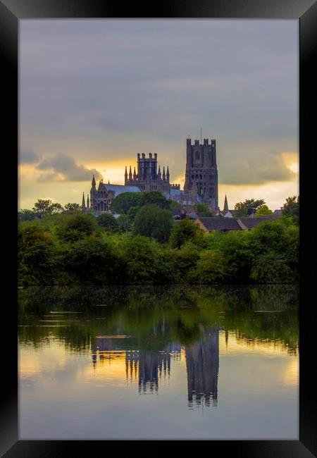 Reflections of Ely Cathedral Framed Print by Kelly Bailey