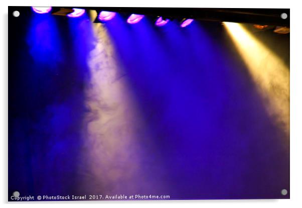 Coloured stage lights Acrylic by PhotoStock Israel
