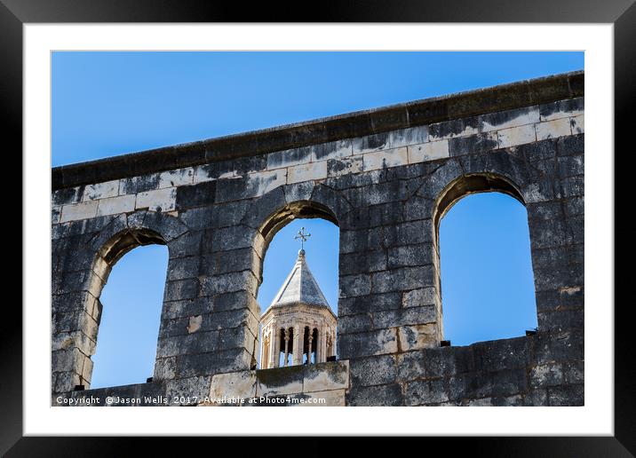 Looking through Diocletians palace Framed Mounted Print by Jason Wells