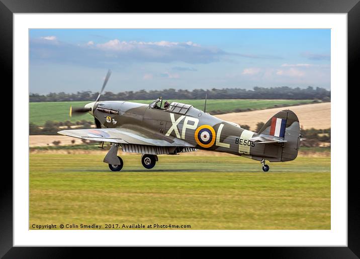 Hawker Hurricane IIB BE505 G-HHII Framed Mounted Print by Colin Smedley