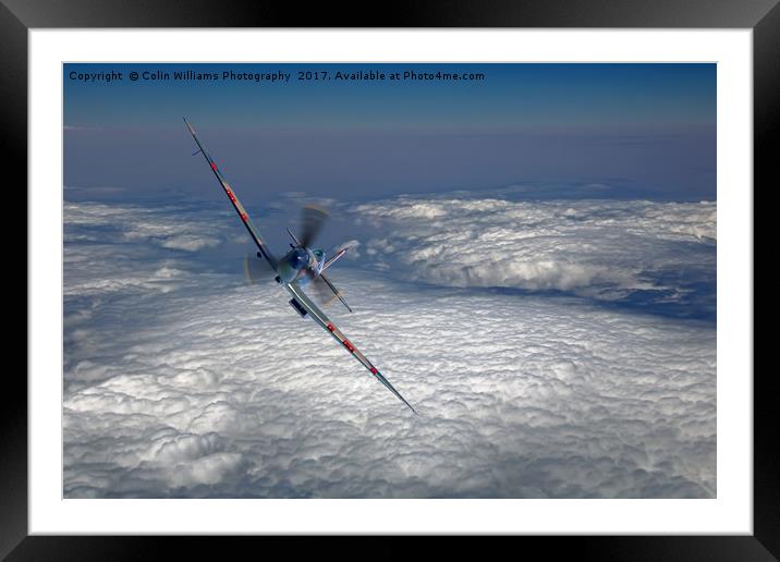 Spitfire in the Clouds 2 Framed Mounted Print by Colin Williams Photography