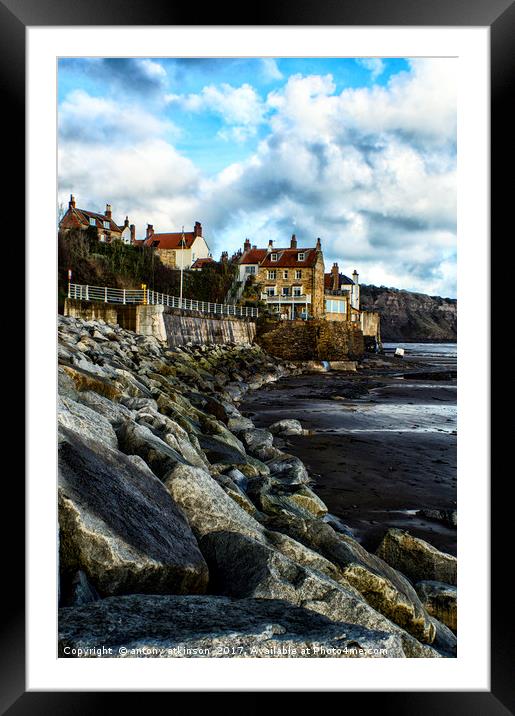 Whilst walking Robin Hood's bay Framed Mounted Print by Antony Atkinson