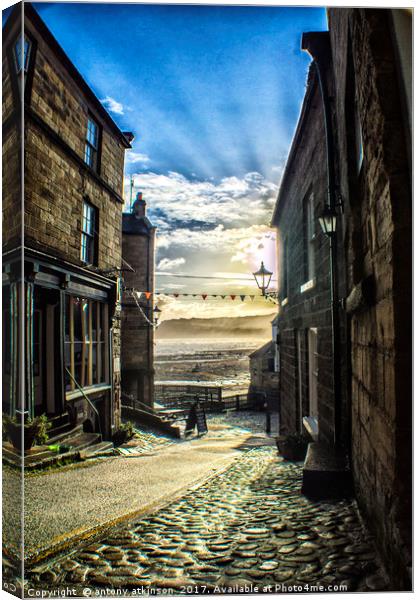 Whilst out walking at Robin Hood's Bay Canvas Print by Antony Atkinson