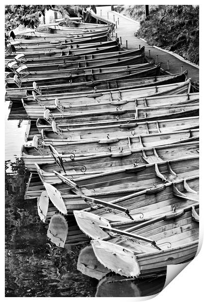 Rowboats on the Stour at Dedham Print by Darren Burroughs