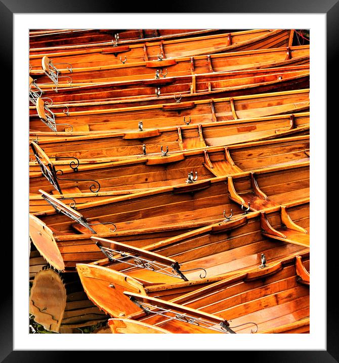 Rowboats on the Stour at Dedham Framed Mounted Print by Darren Burroughs