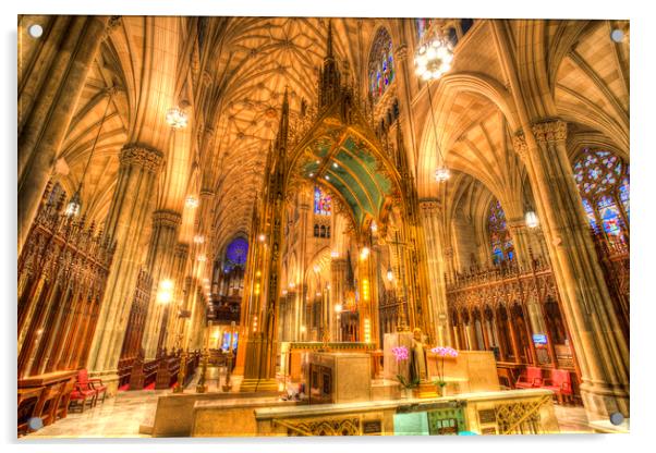 St Patrick's Cathedral New York Acrylic by David Pyatt