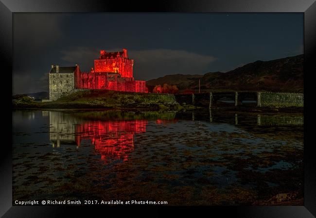Remembrance day lighting at Eilean Donan Castle #2 Framed Print by Richard Smith
