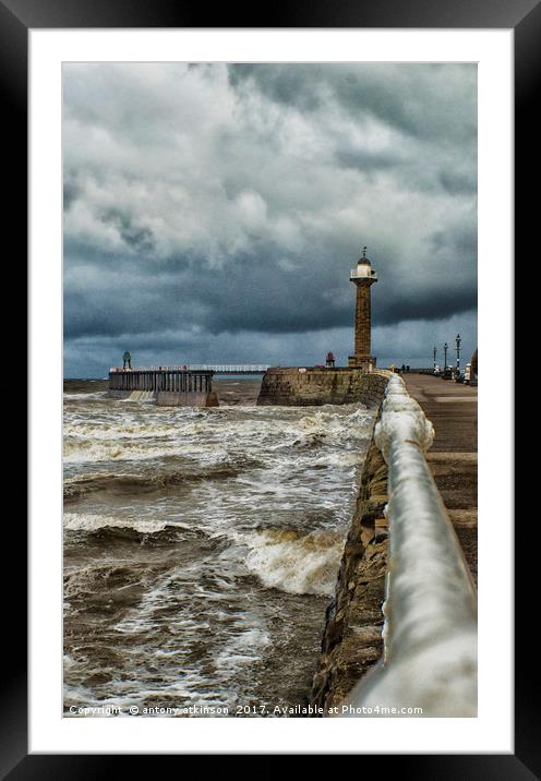 Whitby by the Sea Framed Mounted Print by Antony Atkinson
