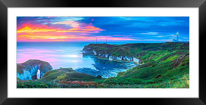 Flamborough Head Framed Mounted Print by Martin Williams