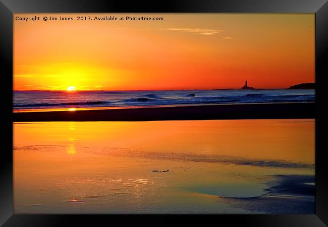 Painted sunrise Framed Print by Jim Jones