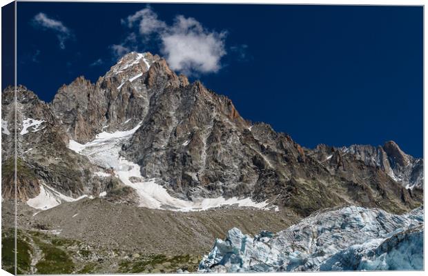Aiguille d'Argentiere near Chamonix in the Alps Canvas Print by Chris Warham
