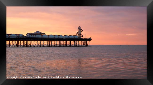Sunset at Herne Bay Pier Framed Print by Kentish Dweller