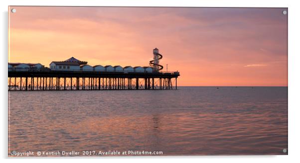 Sunset at Herne Bay Pier Acrylic by Kentish Dweller