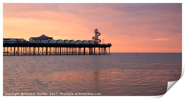 Sunset at Herne Bay Pier Print by Kentish Dweller