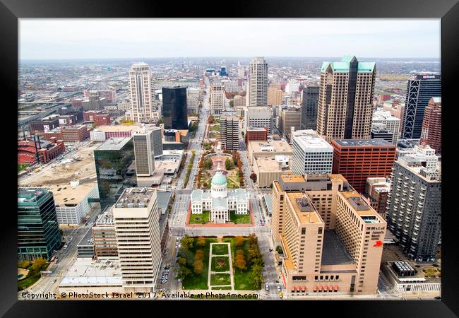 view from Gateway Arch  Framed Print by PhotoStock Israel