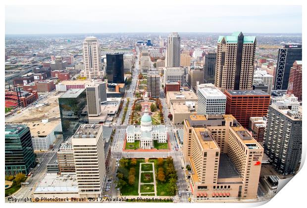 view from Gateway Arch  Print by PhotoStock Israel