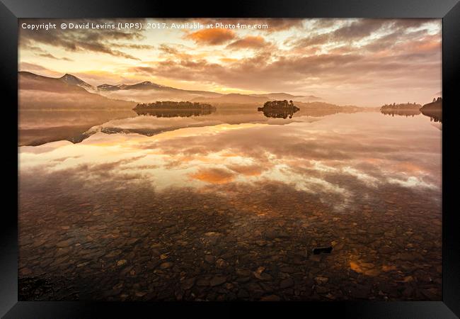 Derwentwater Sunrise Framed Print by David Lewins (LRPS)