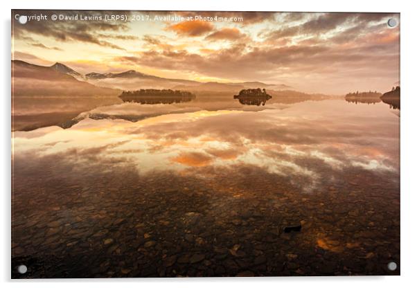 Derwentwater Sunrise Acrylic by David Lewins (LRPS)