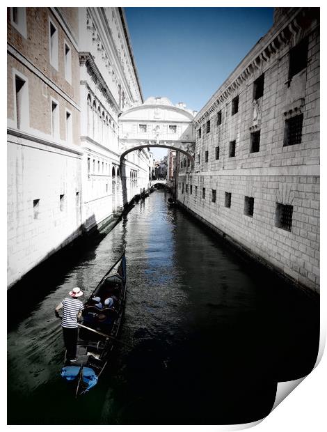 Gondola in Venice Print by Juli Davine