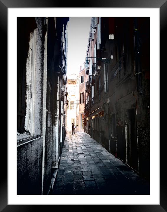 The Alleyways of Venice, Italy Framed Mounted Print by Juli Davine