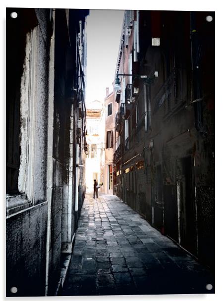 The Alleyways of Venice, Italy Acrylic by Juli Davine