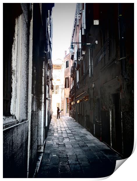 The Alleyways of Venice, Italy Print by Juli Davine