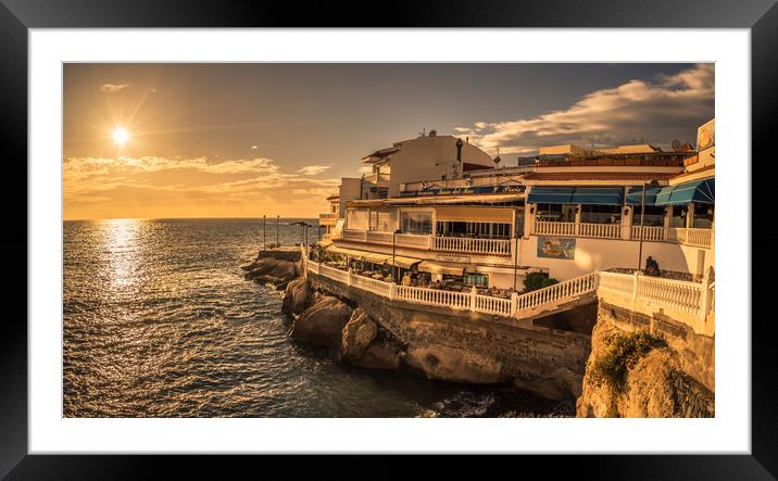 Sunset in La Caleta Framed Mounted Print by Naylor's Photography