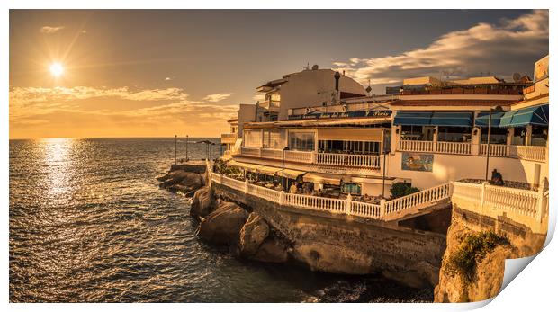 Sunset in La Caleta Print by Naylor's Photography