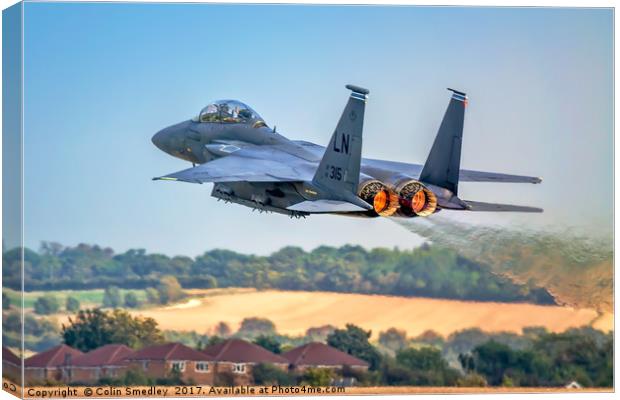 F-15E Strike Eagle 91-0315/LN  Canvas Print by Colin Smedley