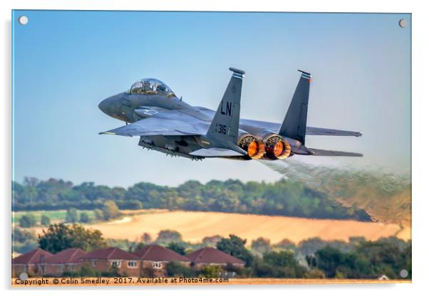 F-15E Strike Eagle 91-0315/LN  Acrylic by Colin Smedley