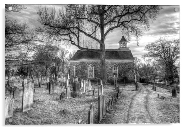 Dutch Church Of Sleepy Hollow Acrylic by David Pyatt