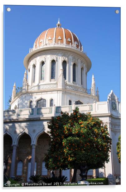 Shrine of the Bab, Haifa, Israel Acrylic by PhotoStock Israel