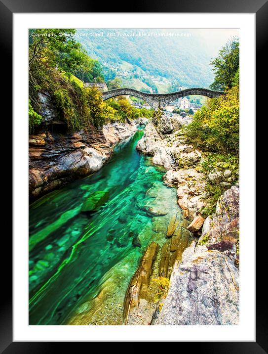 Ponte dei salti Framed Mounted Print by Sebastien Coell