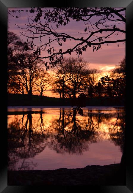 Evening Sunset Framed Print by Andrew Heaps