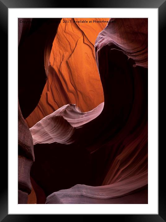 Red Desert Depth Framed Mounted Print by Mike Dawson