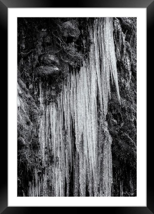 Icicles, No. 2 bw Framed Mounted Print by Belinda Greb