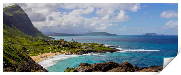 Overlooking Makapu'u Beach Print by Kelly Bailey