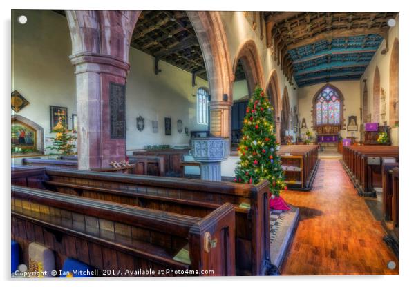 Church At Christmas Acrylic by Ian Mitchell
