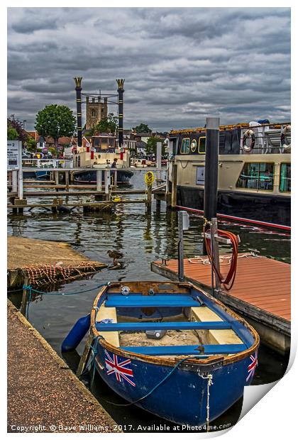 Riverside at Henley On Thames Print by Dave Williams