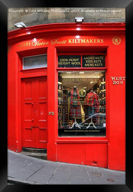 Kiltmakers - Edinburgh Framed Print by Colin Williams Photography