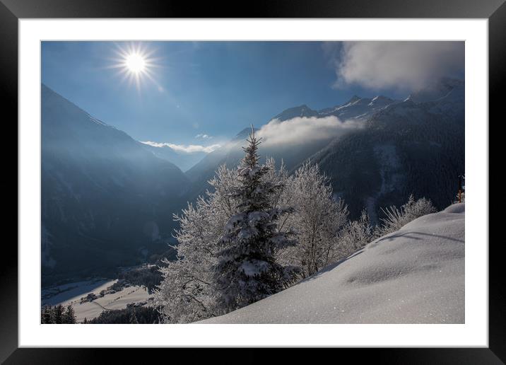 Winter alps Framed Mounted Print by Thomas Schaeffer