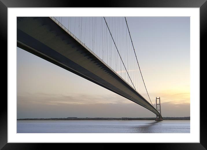 THE HUMBER BRIDGE Framed Mounted Print by Martin Parkinson