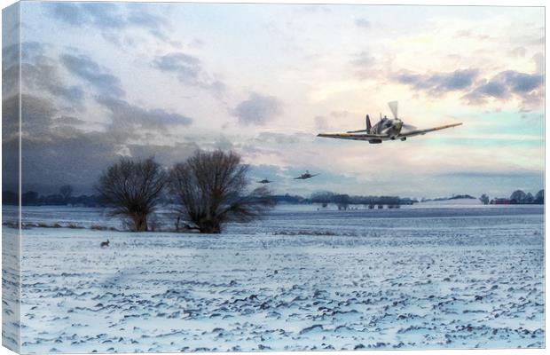 Snow In The Fields Canvas Print by J Biggadike