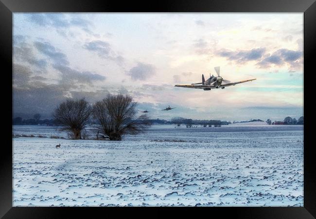 Snow In The Fields Framed Print by J Biggadike