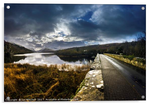 Road To Llyn Padarn Acrylic by Ian Mitchell