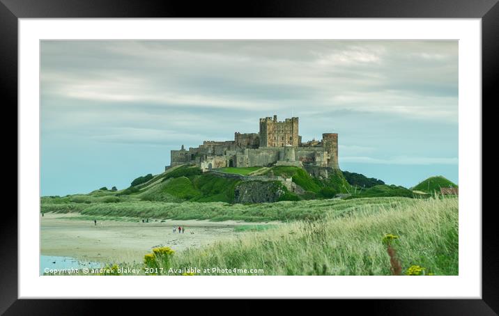 Bamburgh Castle Framed Mounted Print by andrew blakey