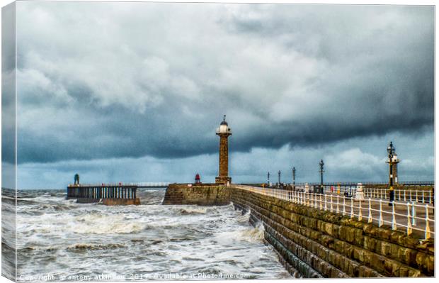 Whitby by the Sea Canvas Print by Antony Atkinson
