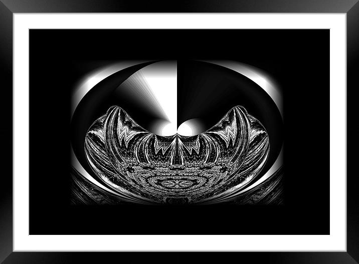 Kaleidoscope Magical Bowl. Framed Mounted Print by paulette hurley